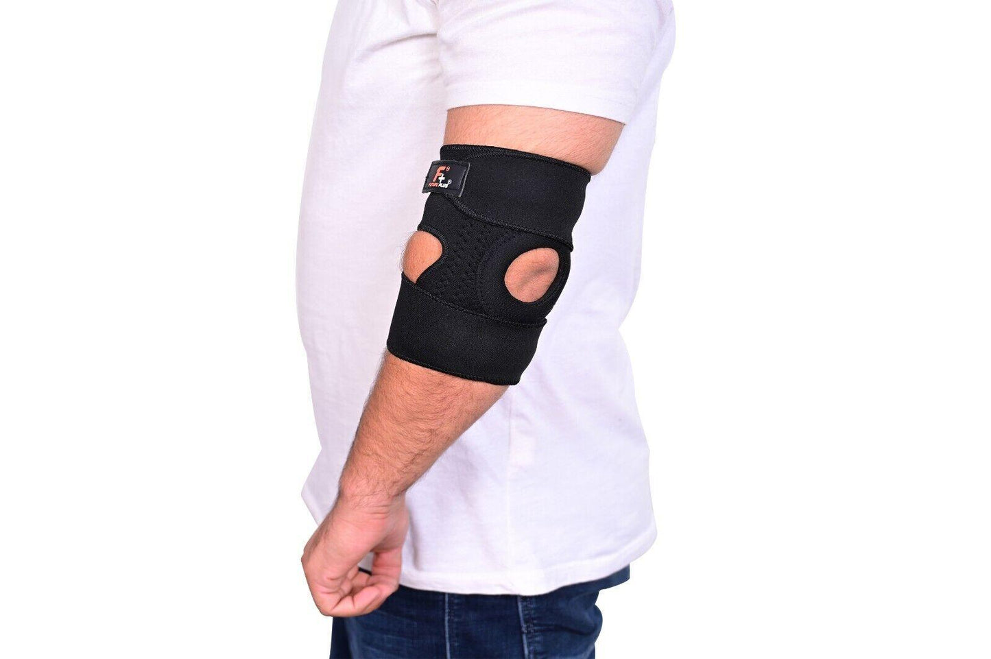 Adjustable Neoprene Elbow Support Brace with Spring Straps for Arthritis Relief - FutureplusukNeoprene Elbow Support Brace